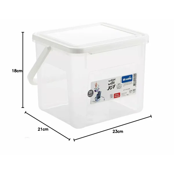 Mahuti Rotho Basic Valge Läbipaistev 4,5 L