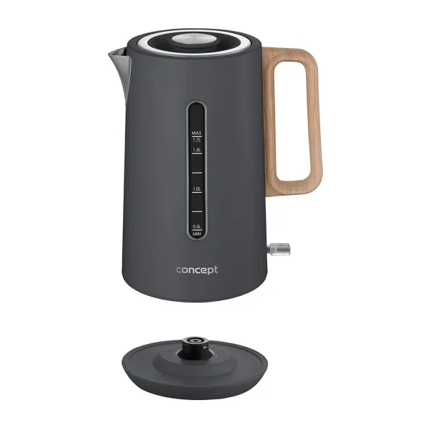 Vedenkeitin Concept RK3370 Harmaa Ruostumaton teräs 1850-2200 W 1,7 L