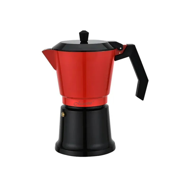 Itališkas Kavinukas Feel Maestro MR-1657-9 Juoda Raudona Aliuminis 450 ml 9 Puodeliai