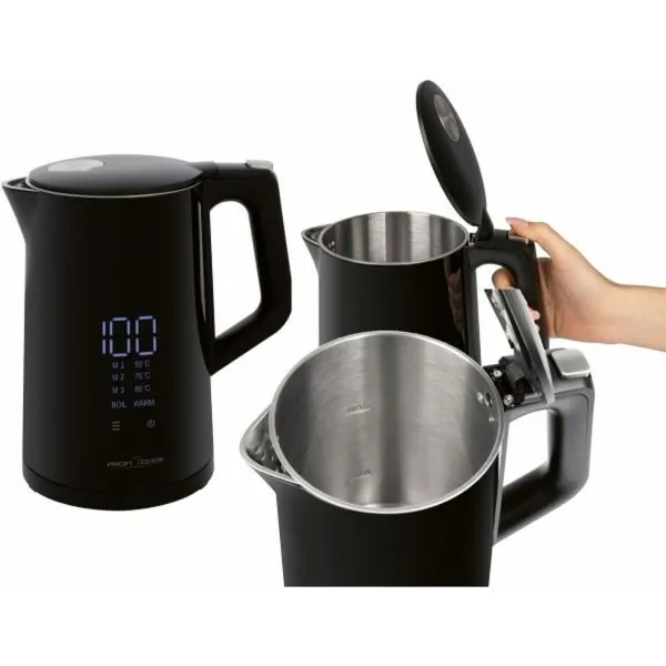 Tējkanna Proficook PC-WKS 1243 Melns Nerūsējošais tērauds 2200 W 1,7 L