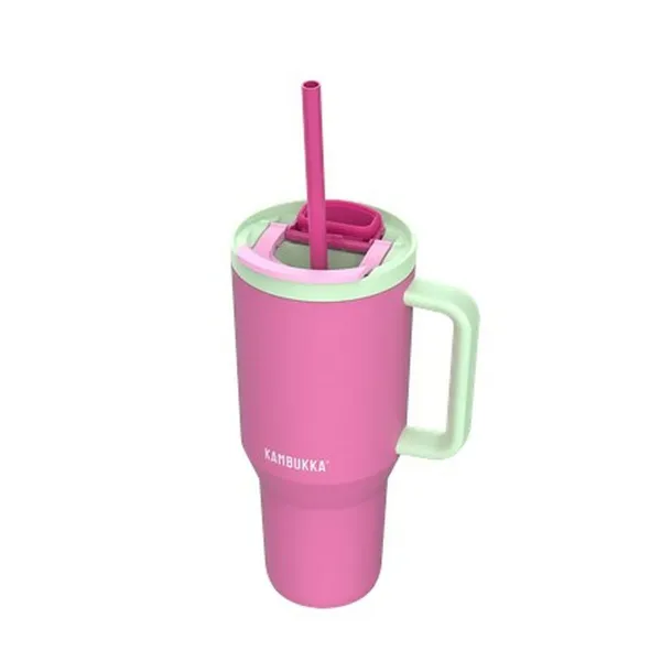 Termoskuppi kannella Kambukka 11-08004 Vihreä Pinkki Ruostumaton teräs 950 ml