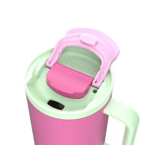 Termoskuppi kannella Kambukka 11-08004 Vihreä Pinkki Ruostumaton teräs 950 ml