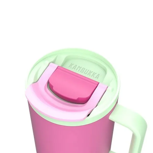 Termoskuppi kannella Kambukka 11-08004 Vihreä Pinkki Ruostumaton teräs 950 ml
