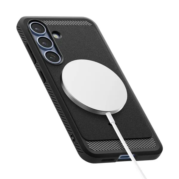 Spigen Rugged Armor Mag MagSafe - Case for Samsung Galaxy S25 (Matte Black)