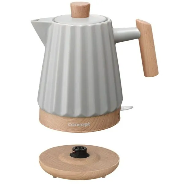 Tējkanna Concept RK0091 Gaiši pelēks Keramiska 1500 W 1,5 L