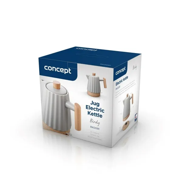 Tējkanna Concept RK0091 Gaiši pelēks Keramiska 1500 W 1,5 L