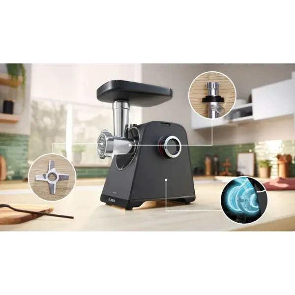 Мясорубка BOSCH MFWS440B Чёрный Серебристый Пластик 1900 W 2,5 Kg/min