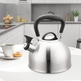 Teekannu Feel Maestro MR-1336 Musta Hopeinen Ruostumaton teräs 1,8 L