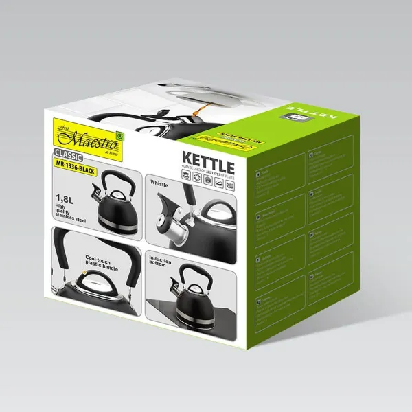 Teapot Feel Maestro MR-1336-BLACK Black Stainless steel 1,8 L