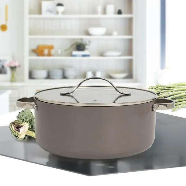 Casserole with Lid Feel Maestro MR-4009-18 Grey Metal Aluminium 18 cm 1,9 L