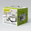 Casserole with Lid Feel Maestro MR-3522-6M-BLACK Silver Steel Stainless steel Ø 18 cm Ø 20 cm Ø 16 cm 2,5 L 1,8 L 3,5 L (6 Piece