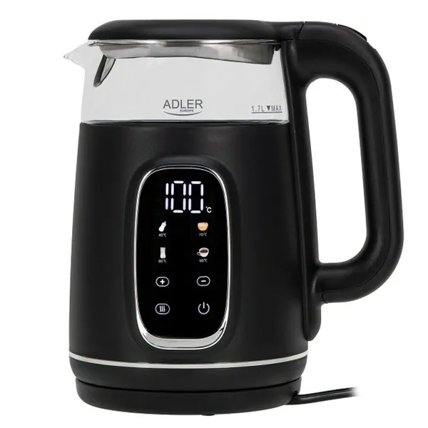 Чайник Adler AD 1305bs Чёрный Серебристый 2200 W 1,7 L