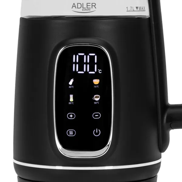 Kettle Adler AD 1305bs Black Silver 2200 W 1,7 L
