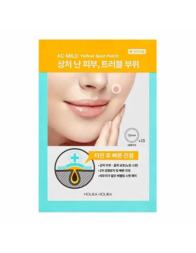 Acne Skin Treatment Holika Holika Ac Mild Yellow Spot Patches 15 Pieces