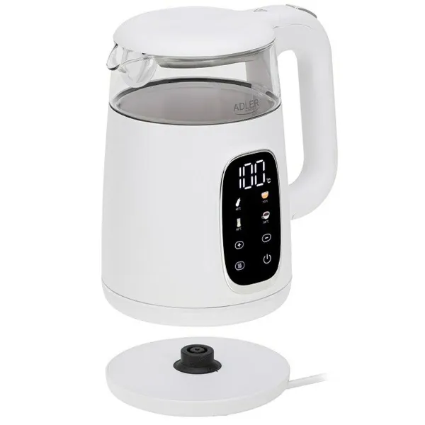 Чайник Adler AD 1305ws Белый Серебристый 2200 W 1,7 L