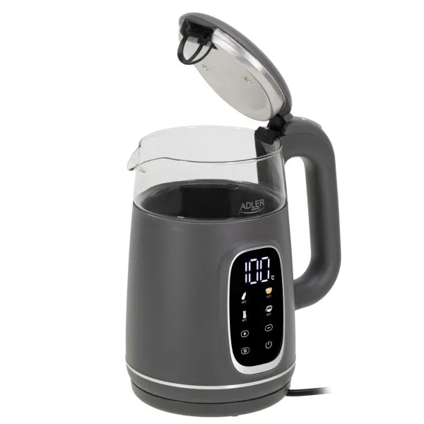 Vedenkeitin Adler AD 1305gs Harmaa Hopeinen 2200 W 1,7 L