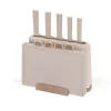 Virtuvinių peilių ir stovo komplektas Feel Maestro MR-1412-BEIGE