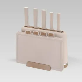 Virtuvinių peilių ir stovo komplektas Feel Maestro MR-1412-BEIGE