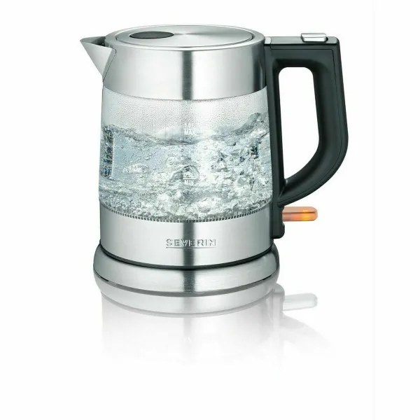 Electric Kettle with LED Light Severin WK 3468 Black Transparent Stainless steel 2200 W 1 L