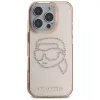 Karl Lagerfeld IML Rhinestones Karl Head - Case for iPhone 16 Pro Max (pink)