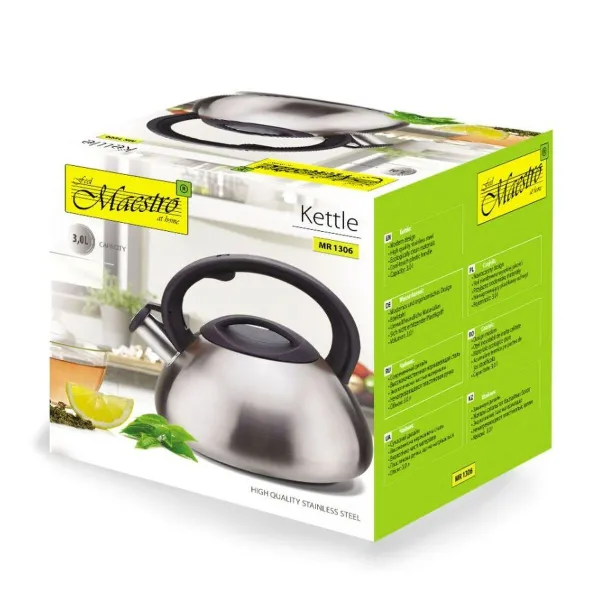Kettle Feel Maestro MR-1306 Black Silver 3 L