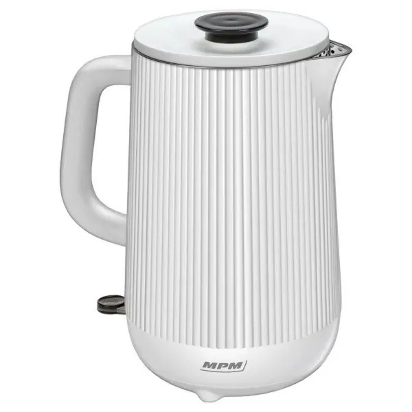Vedenkeitin Mpm MCZ-115 Valkoinen Ruostumaton teräs Muovinen 1800 W 1,5 L