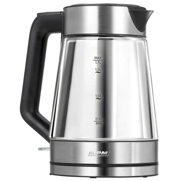 Kettle Mpm MCZ-122 Black Grey Glass Stainless steel 2200 W 1,7 L