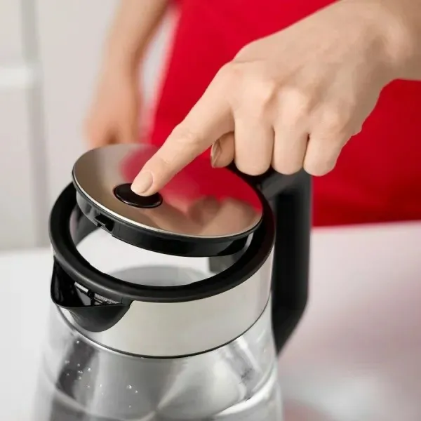 Kettle Mpm MCZ-122 Black Grey Glass Stainless steel 2200 W 1,7 L