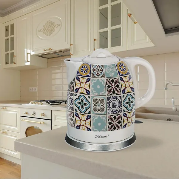 Tējkanna Feel Maestro MR-066-PORTO Balts Keramiska 1500 W 1,5 L