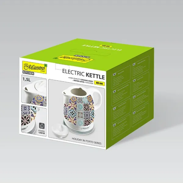 Tējkanna Feel Maestro MR-066-PORTO Balts Keramiska 1500 W 1,5 L