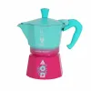 Итальянская Kофеварка Bialetti Синий Розовый Алюминий термопласт 3 Чашки