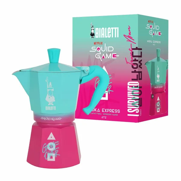 Итальянская Kофеварка Bialetti Синий Розовый Алюминий термопласт 6 Чашки