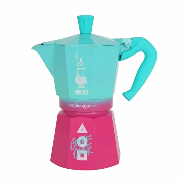Итальянская Kофеварка Bialetti Синий Розовый Алюминий термопласт 6 Чашки