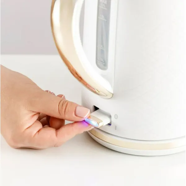 Tējkanna Taurus 958571000 Balts Nerūsējošais tērauds Plastmasa 2200 W 1,7 L