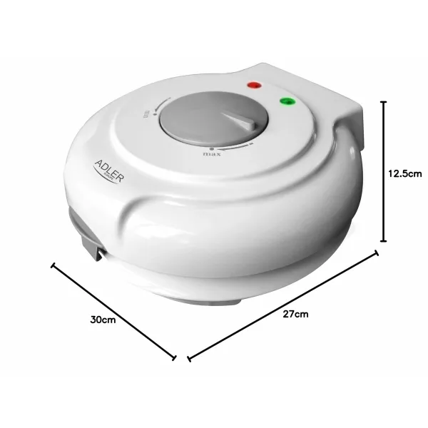 Vafeļu Panna Adler AD 3038 Balts Pelēks 1500 W