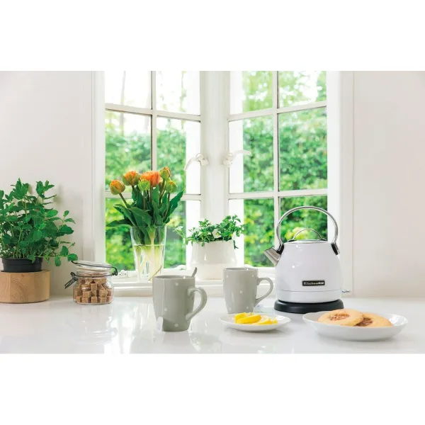 Ūdens Vārītājs un Elektriskā Tējkanna KitchenAid 5KEK1222EWH Balts 1,25 L Metāls Nerūsējošais tērauds