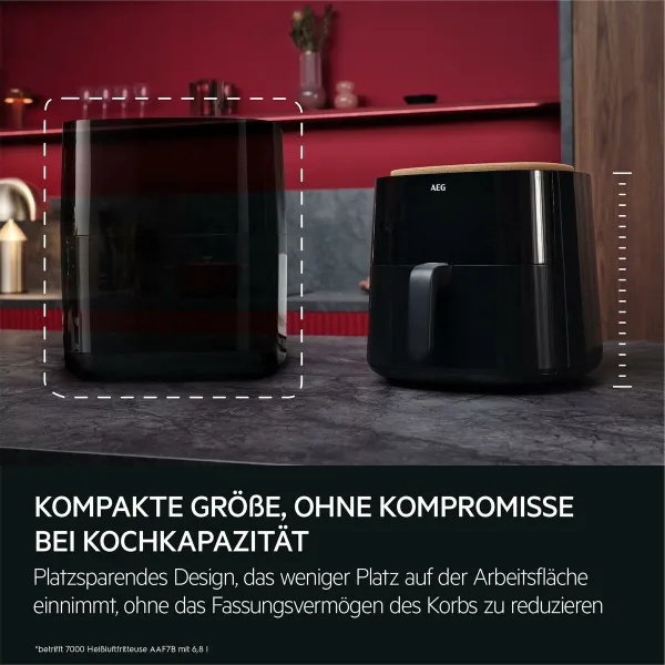Airfryer AEG AAF7B Musta 1800 W 6,8 L 2,3 kg