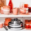 Посудный набор Tefal L897SB74 Чёрный Красный Сталь 11 Предметы