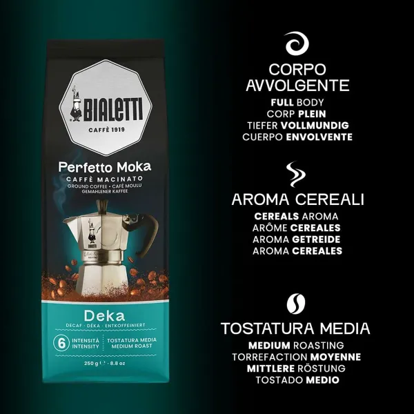 Malta kava Bialetti Perfetto Moka Decaf 250 g