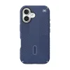 Speck Presidio2 Grip ClickLock & MagSafe - iPhone 16 Case (Coastal Blue / Dust Gray / White)