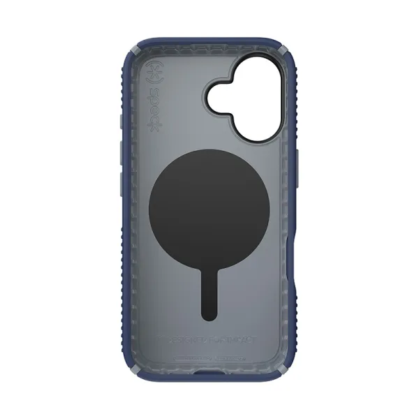 Speck Presidio2 Grip ClickLock & MagSafe - iPhone 16 Case (Coastal Blue / Dust Gray / White)
