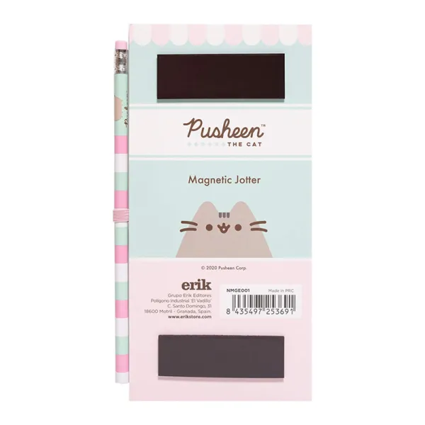 Pusheen - Magnetic notebook / shopping list for the fridge + pencil (10 x 21 cm)
