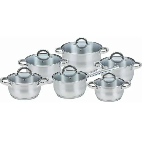 Puodai su dangteliu Feel Maestro MR-2120-12 Plienas Nerūdijantis plienas Ø 18 cm Ø 24 cm Ø 20 cm Ø 16 cm (12 Dalys)