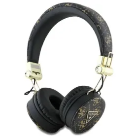 Guess 4G Triangle Round Shape - Wireless Over-Ear Bluetooth ENC Headphones (Black)
