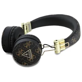 Guess 4G Triangle Round Shape - Wireless Over-Ear Bluetooth ENC Headphones (Black)