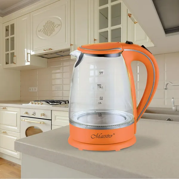 Чайник Feel Maestro MR-064 Оранжевый Прозрачный Cтекло 2000 W 1,7 L