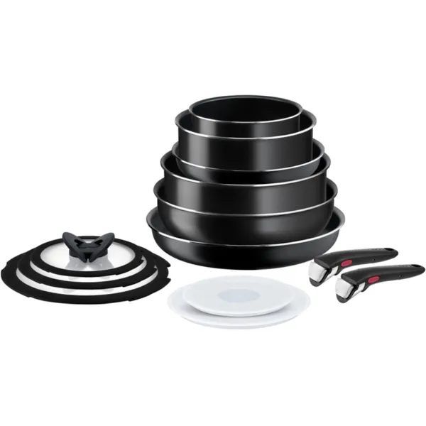 Keptuvių rinkinys Tefal Ingenio Easy Cook Clean 13 Dalys Juoda Aliuminis
