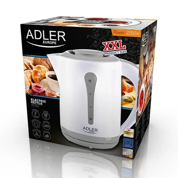 Чайник Adler AD 1244 Белый Пластик 2200 W 2,5 L