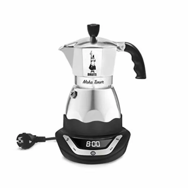 Vanhanaikainen Italialainen Mokkapannu Bialetti EAsy Timer 6 Teräs Alumiini 500 ml 6 Kupit