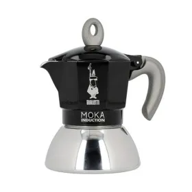 Vanhanaikainen Italialainen Mokkapannu Bialetti Moka Induction Musta Ruostumaton teräs Alumiini 100 ml 2 Puodeliai
